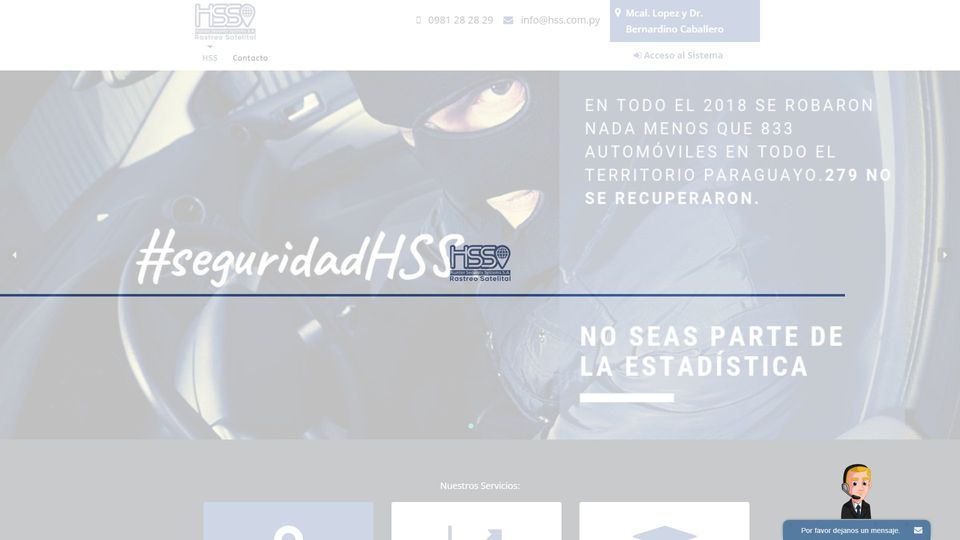 Sitio corporativo de HSS