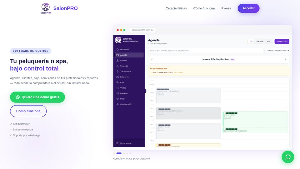 SalonPRO, sistema para peluquerías y spas